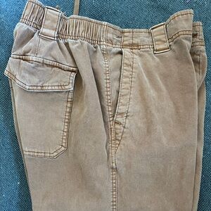 Old Navy Brown Cargo-Style Pants with Elastic Waist and drawstring accent
